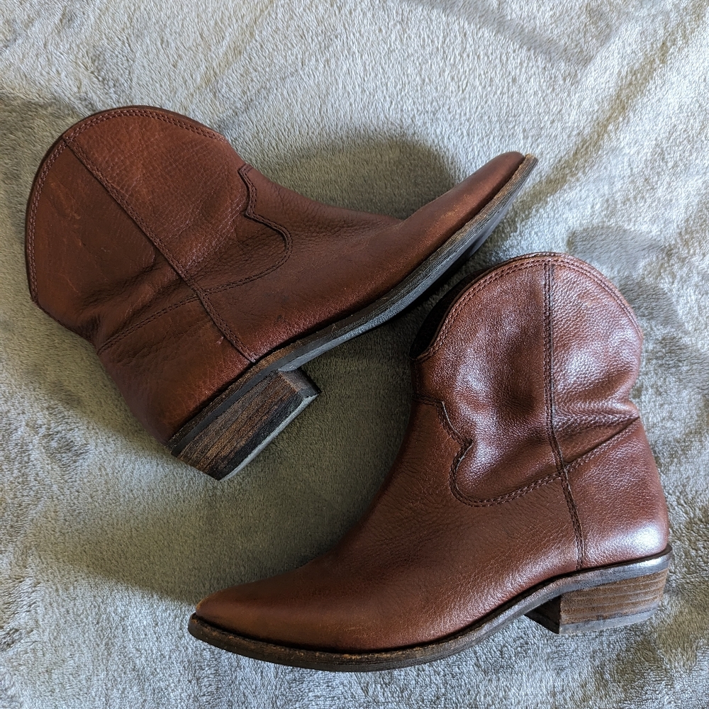 Ankle height cowboy boots